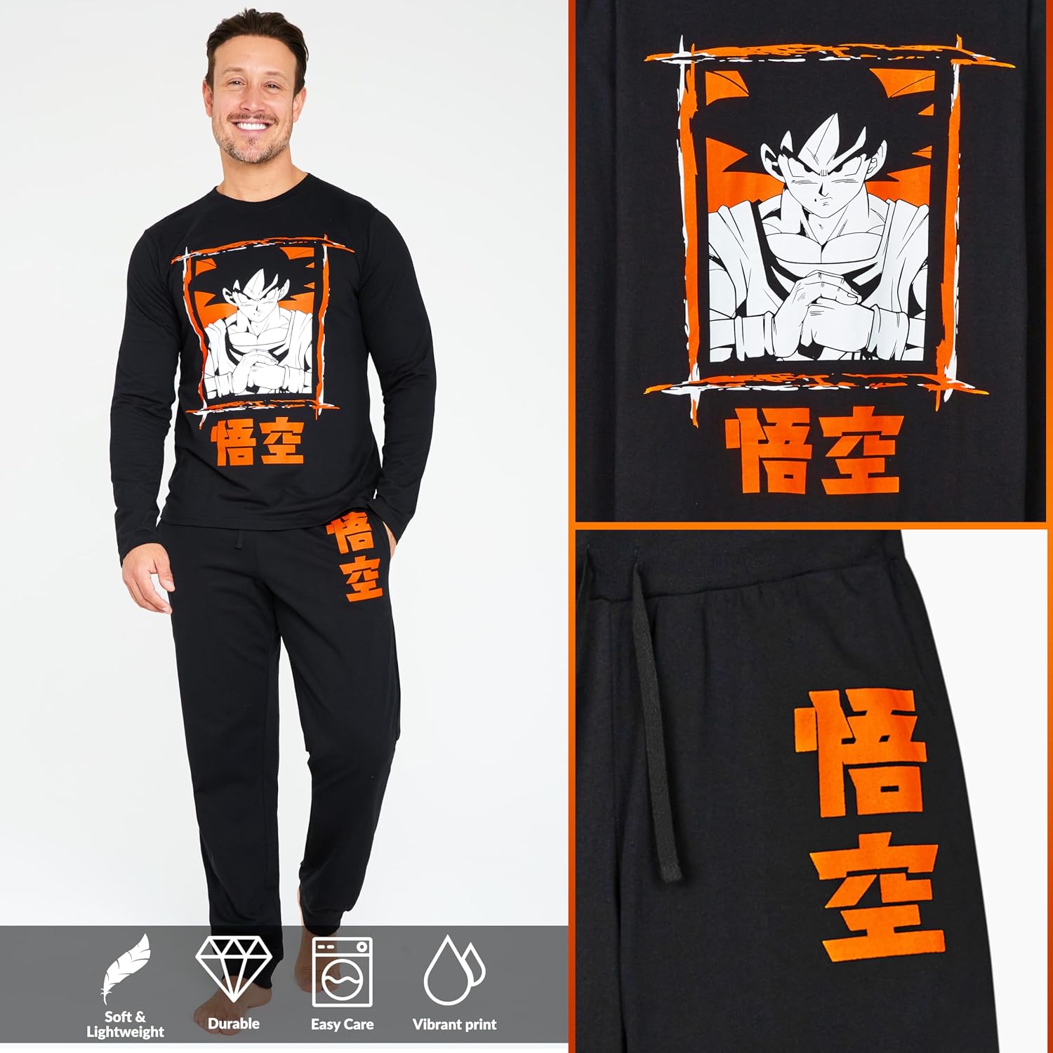 Dragon Ball Z Mens Pajamas Set, Soft Anime Pajamas for Men - Gifts for Him