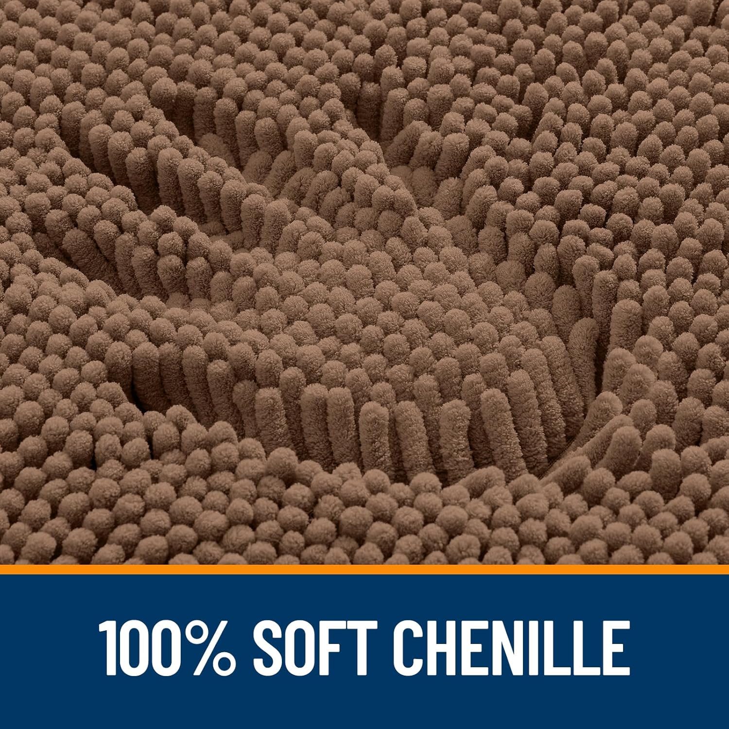 OLANLY Toilet Rugs U-Shaped 20x20, Soft Absorbent Chenille Contour Rugs