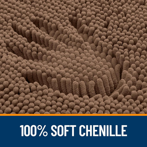 OLANLY Toilet Rugs U-Shaped 20x20, Soft Absorbent Chenille Contour Rugs