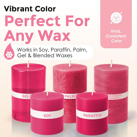 Pink Liquid Candle Dye, Soy, Paraffin & Beeswax Candle Making, 1 oz