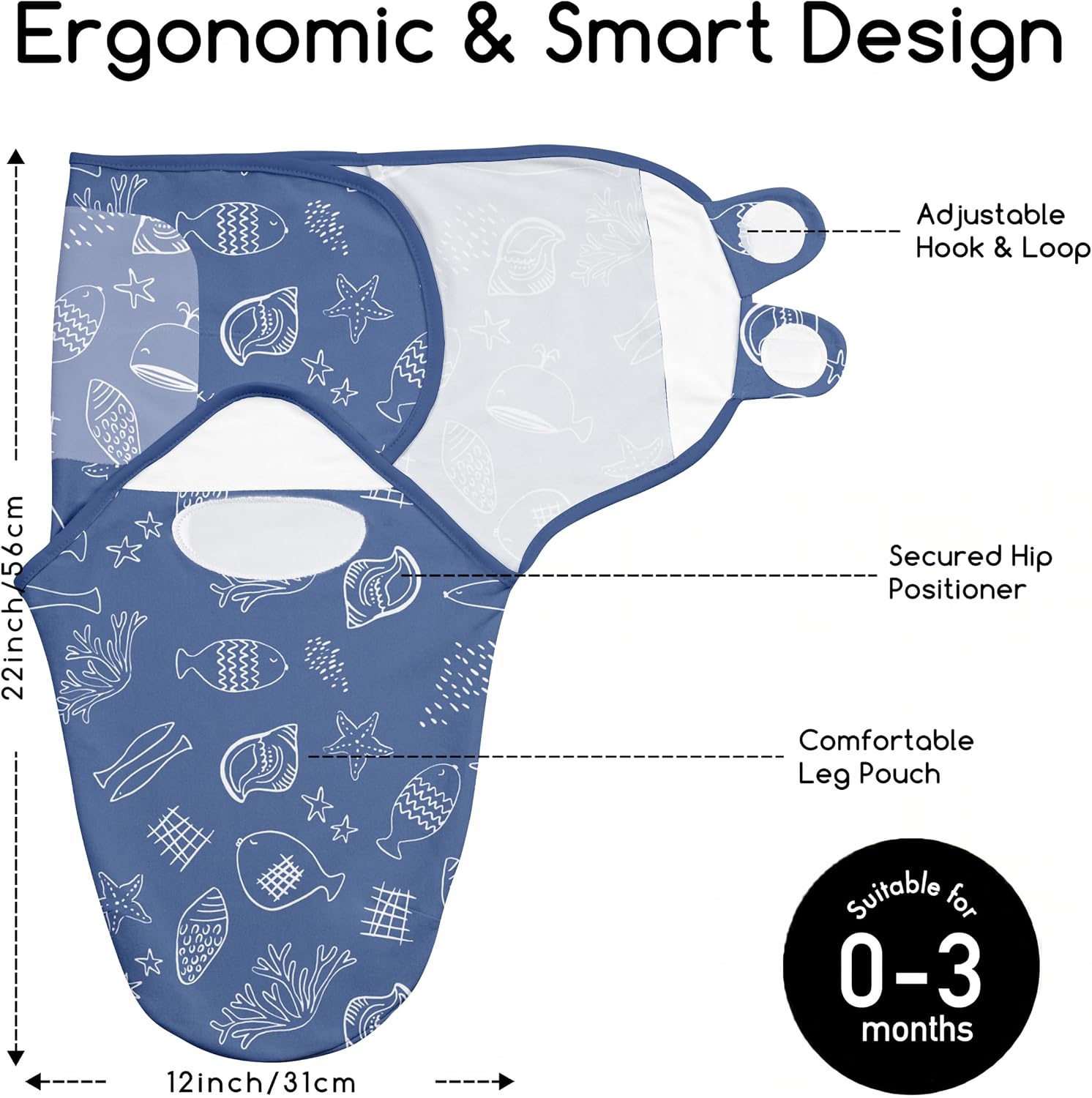 Cotton Swaddles for Newborns, Baby Newborn Swaddle 0-3 Month