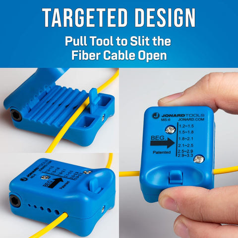 Jonard Tools MS-6 Mid Span Fiber Optic Cable Slitter (1.2 mm - 3.3 mm)