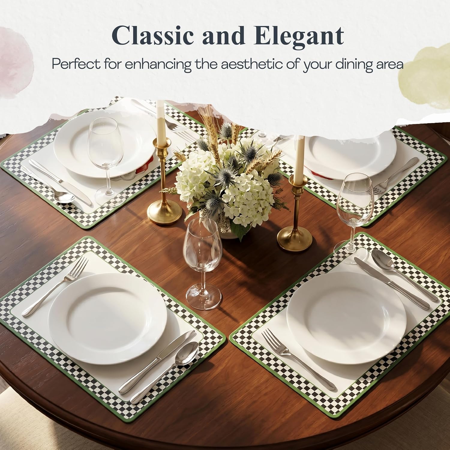 Pimpernel Black and White Christmas Placemats - Set of 4