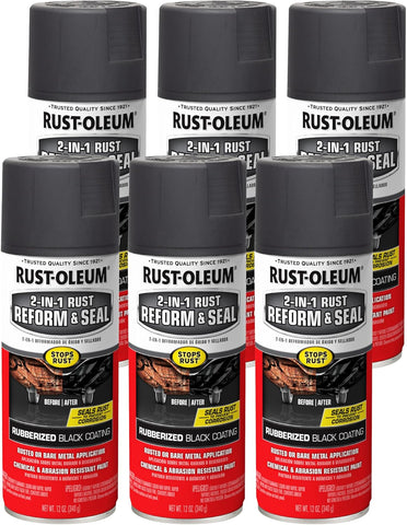 Rust-Oleum Stops Rust 2-in-1 Rust Reform & Seal Coating Spray, Black