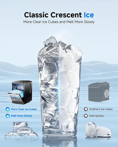 Countertop Ice Maker with Self-Cleaning, Ice Maker for Home Bar