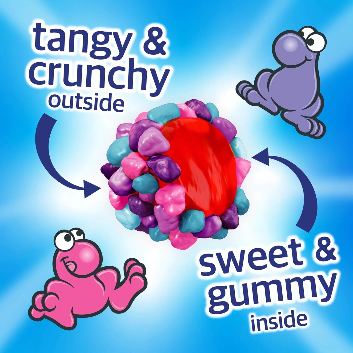 NERDS Gummy Clusters Very Berry Candy, Crunchy & Gummy, 18.5 oz