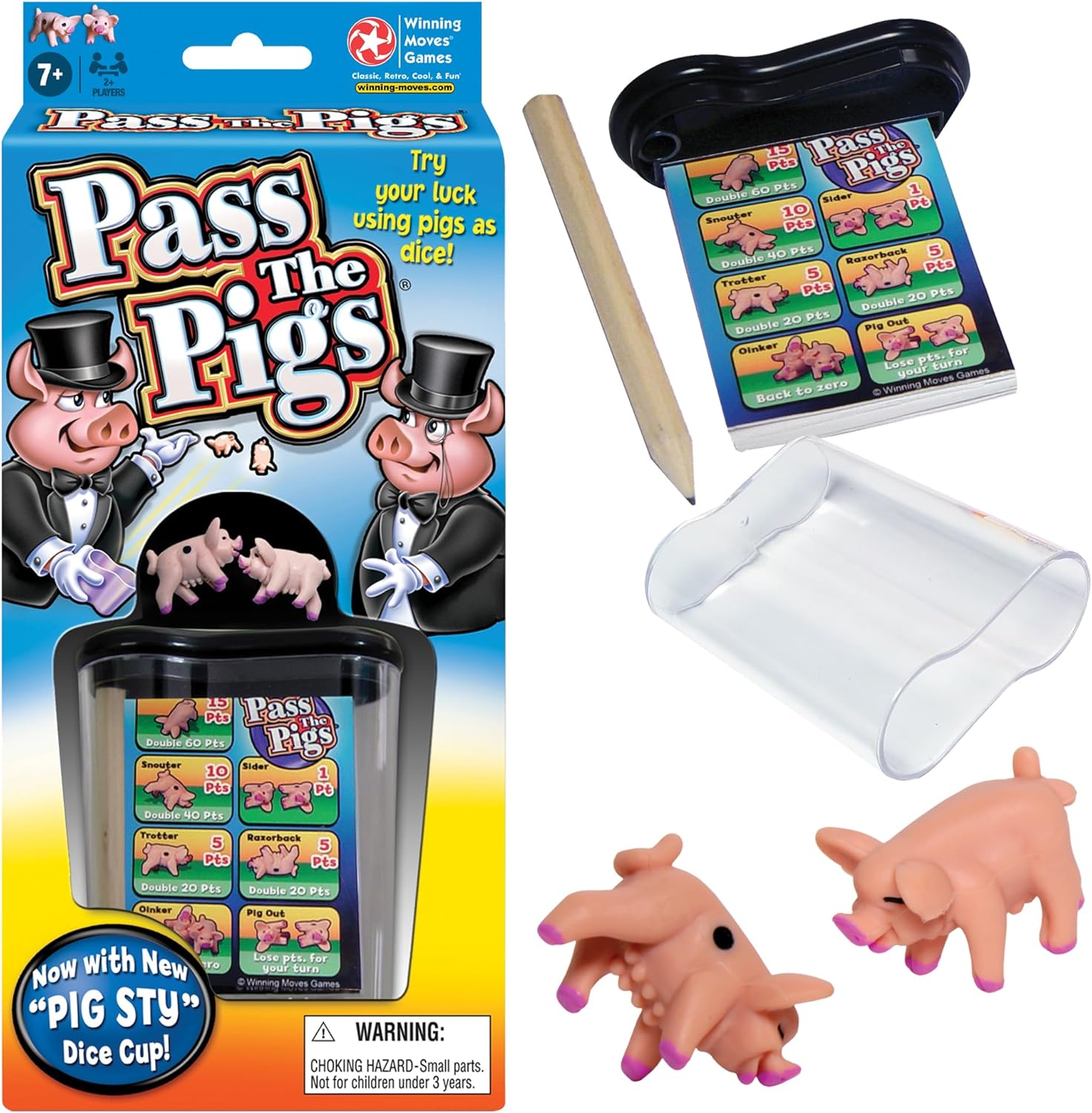 Pass the Pigs, Hilarious Pig Dice Game by Winning Moves Games USA