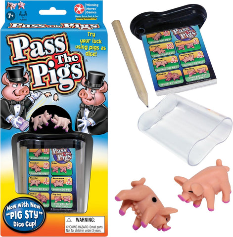 Pass the Pigs, Hilarious Pig Dice Game by Winning Moves Games USA