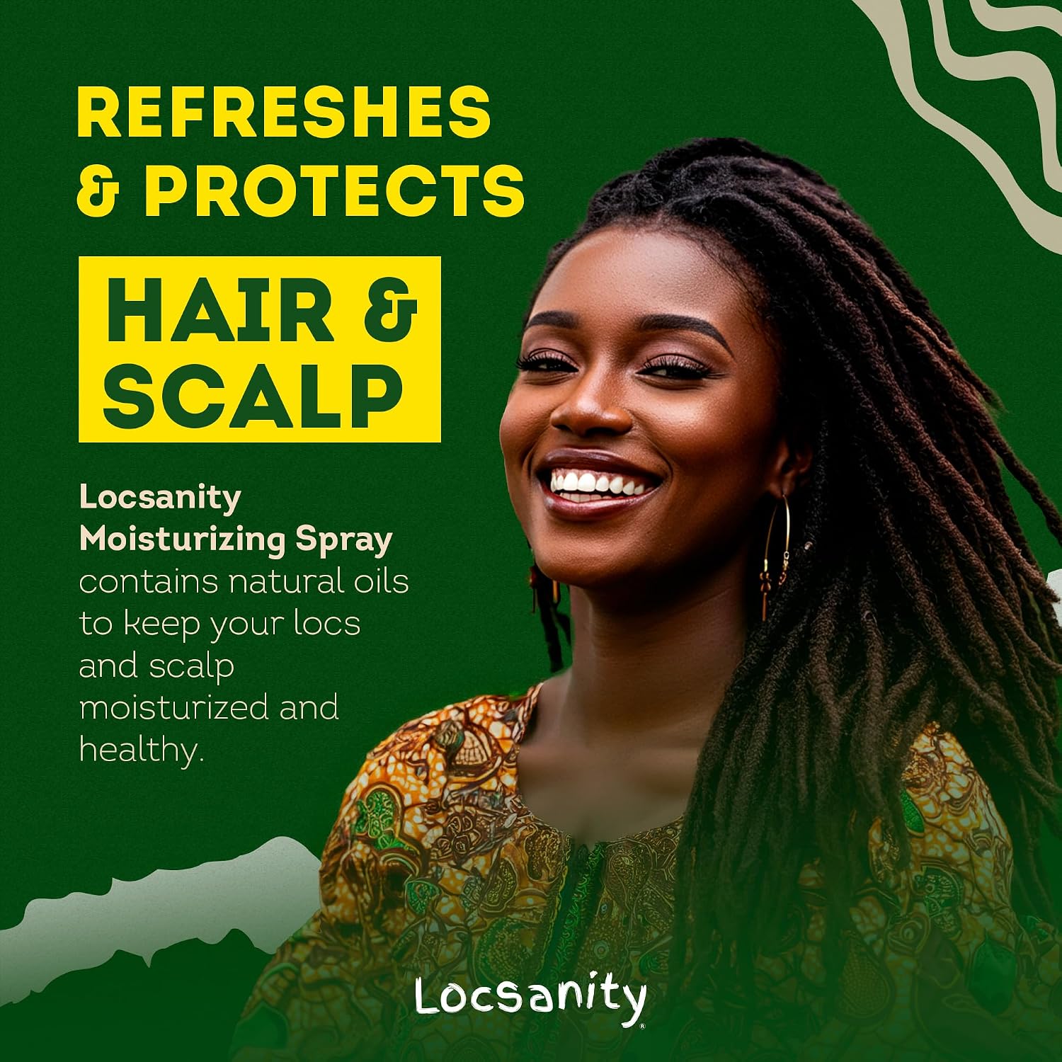 Loc Spray - Locsanity Daily Moisturizing Rosewater & Peppermint Spray for Locs, Dreadlocks - Lightweight Frizz Control Hair & Scalp Moisturizer - Natural Loc Care (12 fl oz)