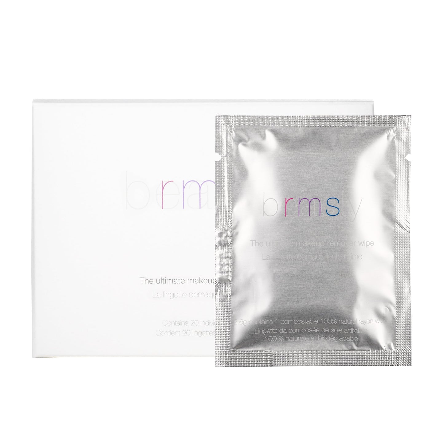 RMS Beauty The Ultimate Makeup Remover Wipes- Gentle Facial Cleansing Cloths with Moisturizing Organic Coconut Oil on Cotton Wipes, Cleanse Without Irritation & Safe Near Delicate Eye Area (20 Count)