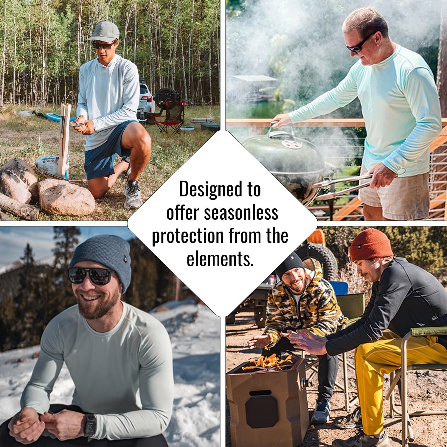 Vapor Apparel Men's Outdoor UPF 50+ Long Sleeve T-Shirt, UV Sun Protection for Fishing, Running, Hiking, Swimming