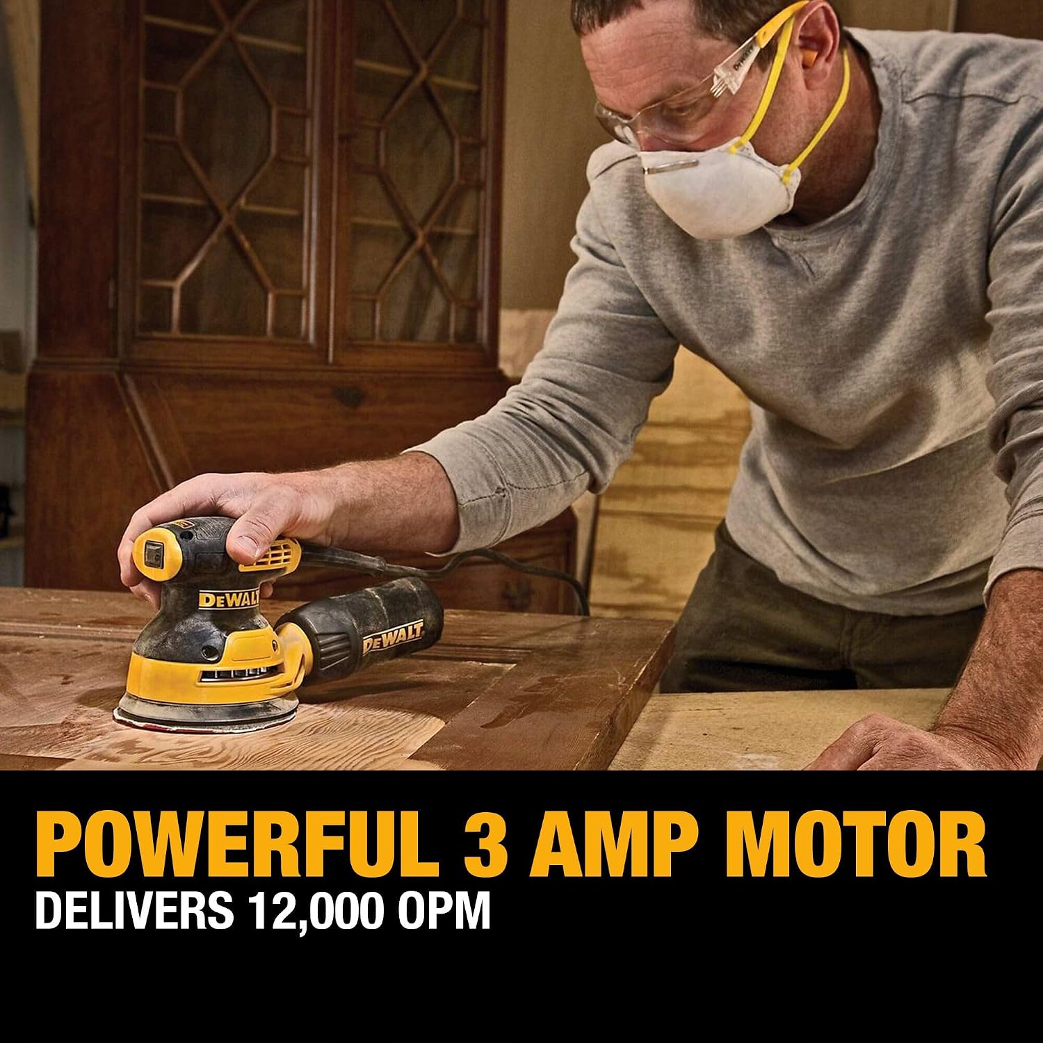 DEWALT Orbital Sander, 5 Inch Palm Sander Tool, 12,000 OPM (DWE6421)