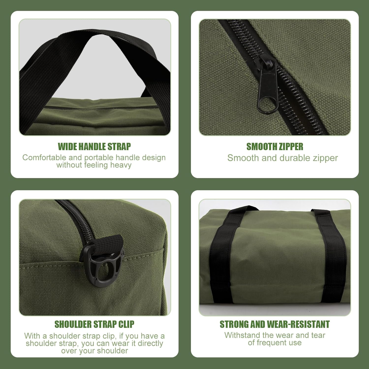 Small Tool Bag, Close Top Wide Mouth Tool Organizer Bag, Large Tool Bags