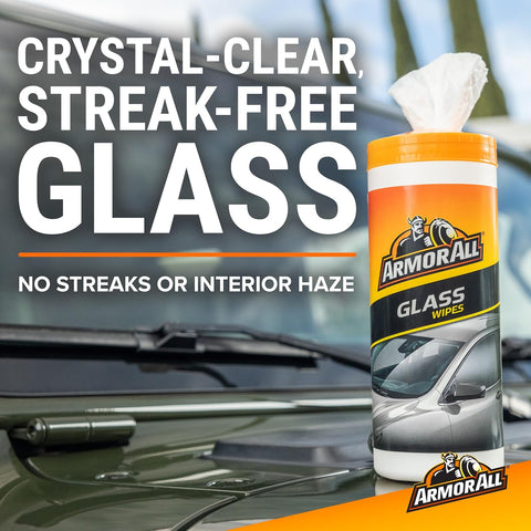 Armor All Car Glass Wipes, Auto Glass Cleaner, 90 Count