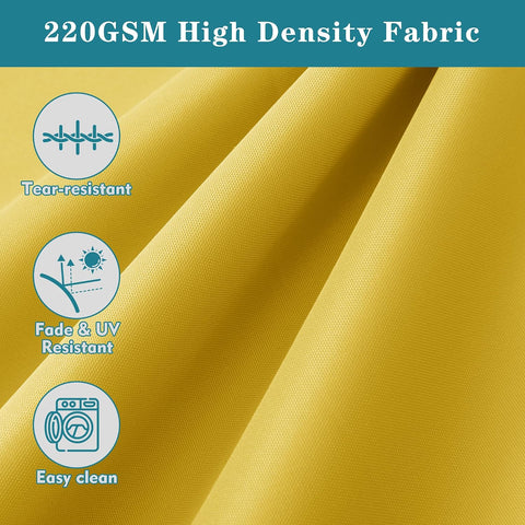 Outdoor Bench Cushion Waterproof 42 x 18 x 3 Inch, Yellow