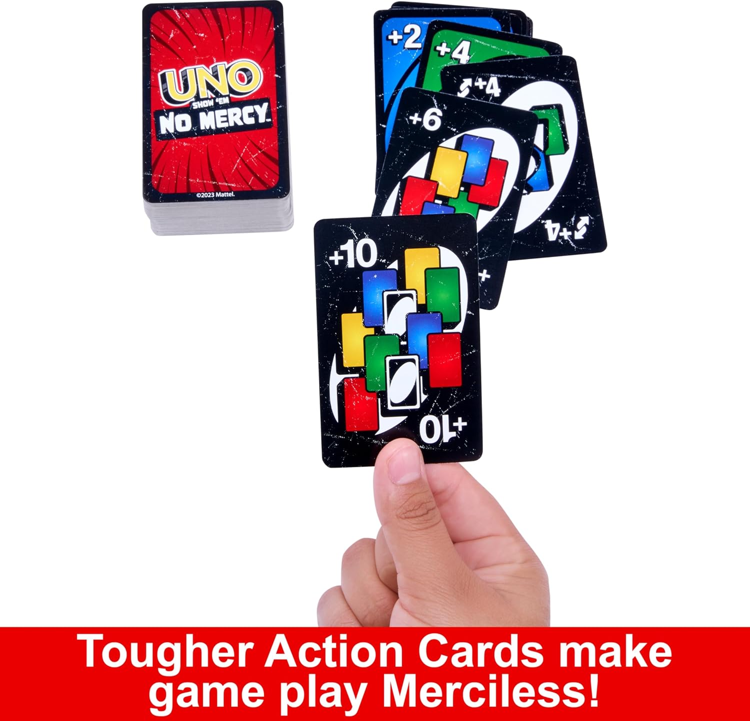 Mattel Games UNO Show ‘em No Mercy Card Game in Storage Tin,Ages 7+