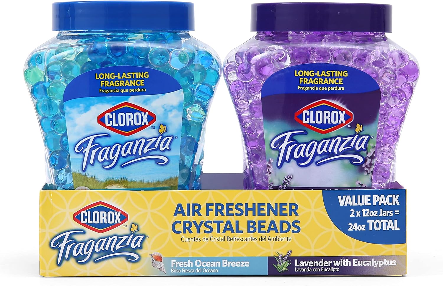 Clorox Fraganzia Twin Pack, Ocean Breeze & Lavender Eucalyptus, 24 Oz