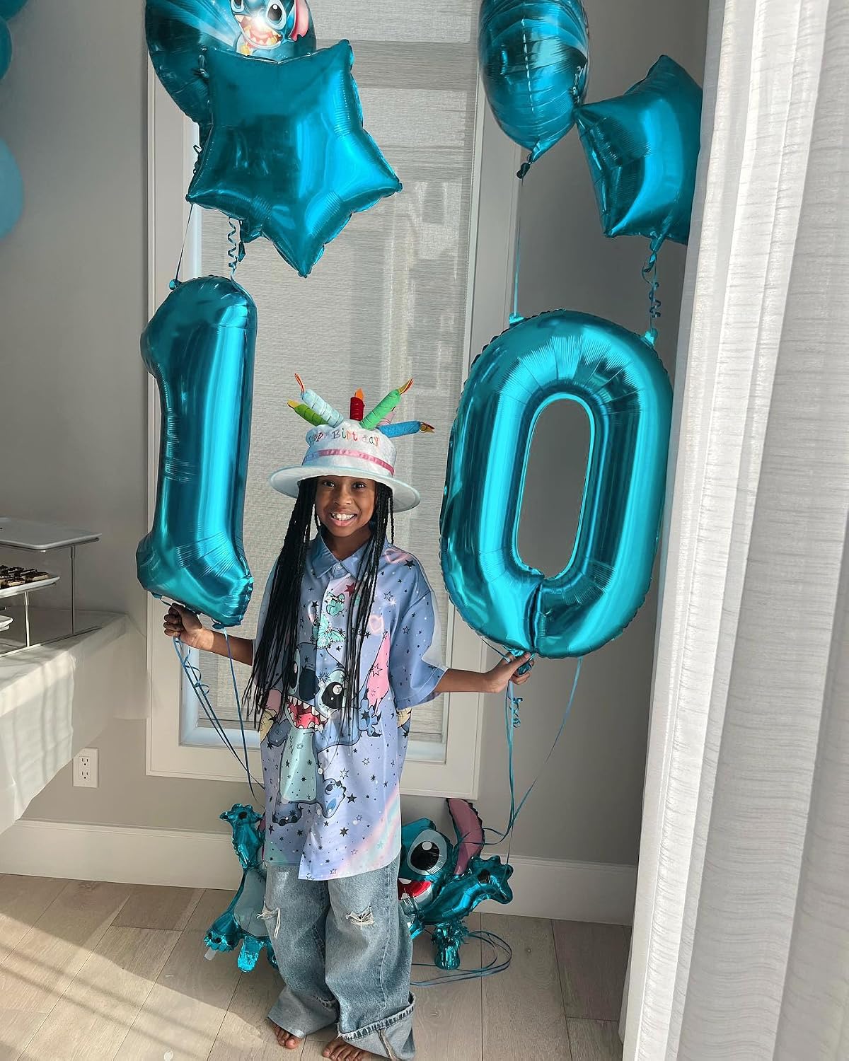 LightBlue 0 Balloon - Number Balloon 40 Inch, 0th LightBlue Decorations