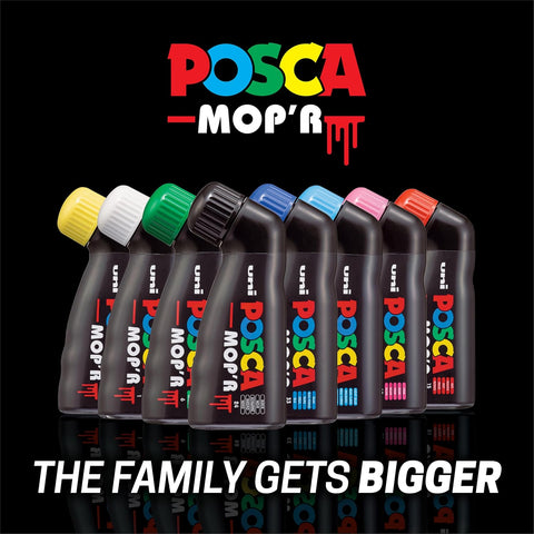 POSCA® MOP'R PCM-22 Paint Markers, Round Tip (3.0-19.0mm), Assorted, 8 Pack