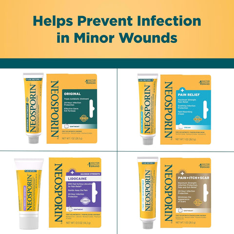 Neosporin + Pain Relief Dual Action First Aid Antibiotic Cream, 1 oz