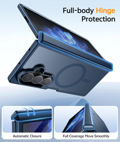 FNTCASE for Samsung Galaxy Z Fold 7 Case, Hinge Protection, Fit for Magsafe