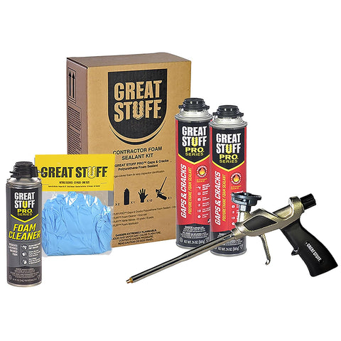 Great Stuff PRO Gaps & Cracks Spray Foam Insulation Sealant Kit