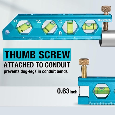 DURATECH 3-Piece Level Tool Set, Magnetic Torpedo Level with V-Groove
