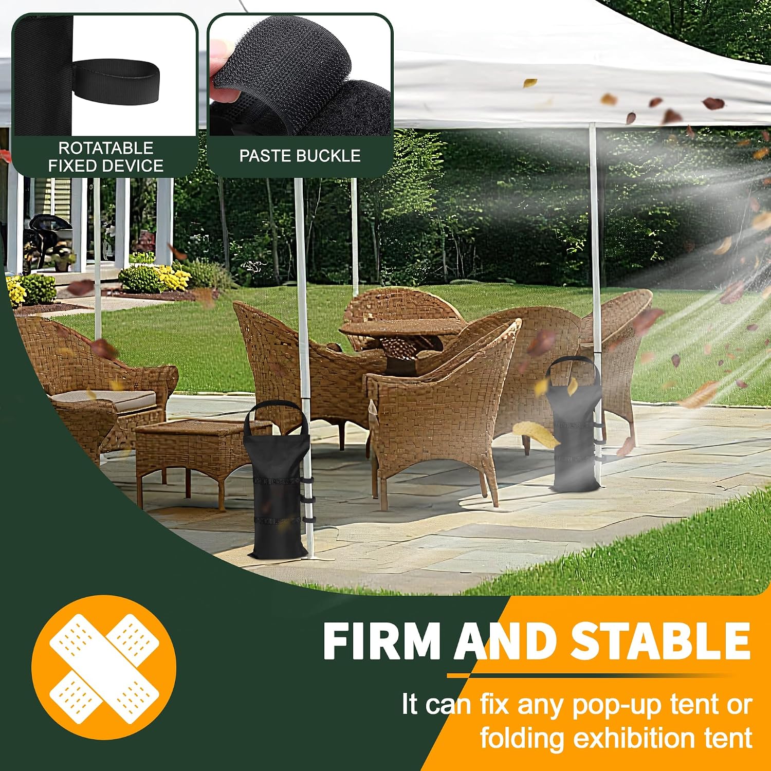 120 LBS Sand Bags for Canopy Legs Weights for Pop up Tent (Without Sand)