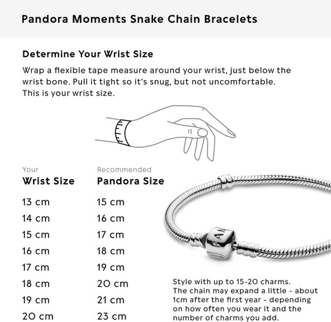 PANDORA Moments Barrel Clasp Snake Chain Bracelet 8.3"