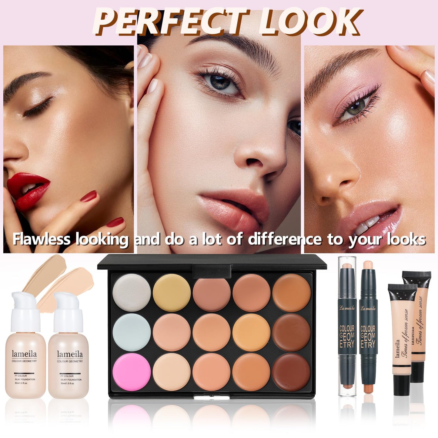 Makeup Kit Makeup Kits for Women Full Kit Makeup Sets for Teens Girls Eyeshadow Palette Foundation Concealer Makeup Powder Makeup Gift Set for Women