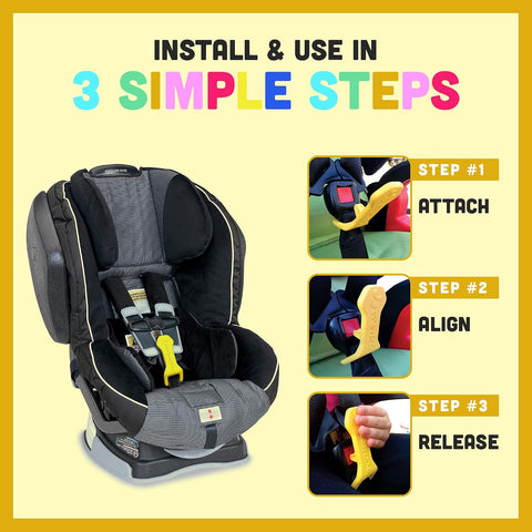 Bucklebee Easy Car Seat Buckle Release Aid for Children Unbuckle Car Seat Release Tool - Button Pusher - Opener for Nails - Buckle Release Tool (2 Packs Teal)