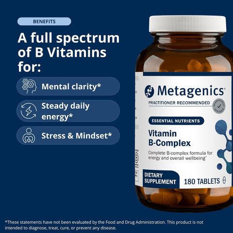 Metagenics Vitamin B-Complex Active B6 & B12 with Folate, 180 Tablets