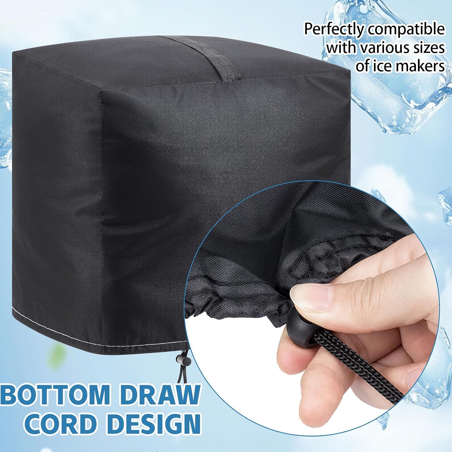 Breling Ice Maker Cover Bag Universal, 600d Oxford, Black, Typical
