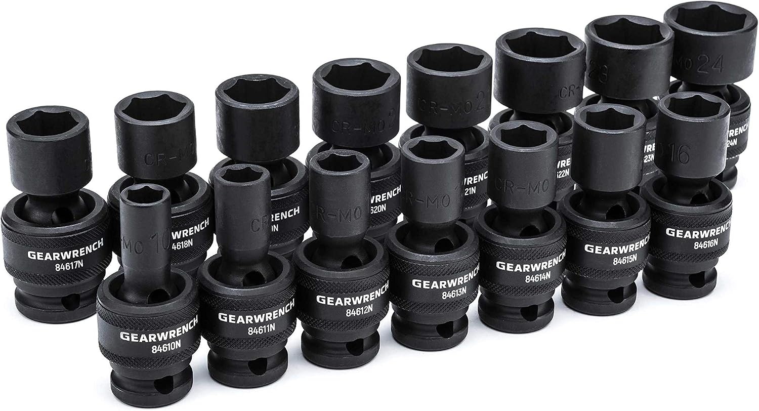 GEARWRENCH 15 Piece 1/2" Drive Universal Impact Metric Socket Set | 84939N