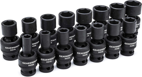 GEARWRENCH 15 Piece 1/2" Drive Universal Impact Metric Socket Set | 84939N