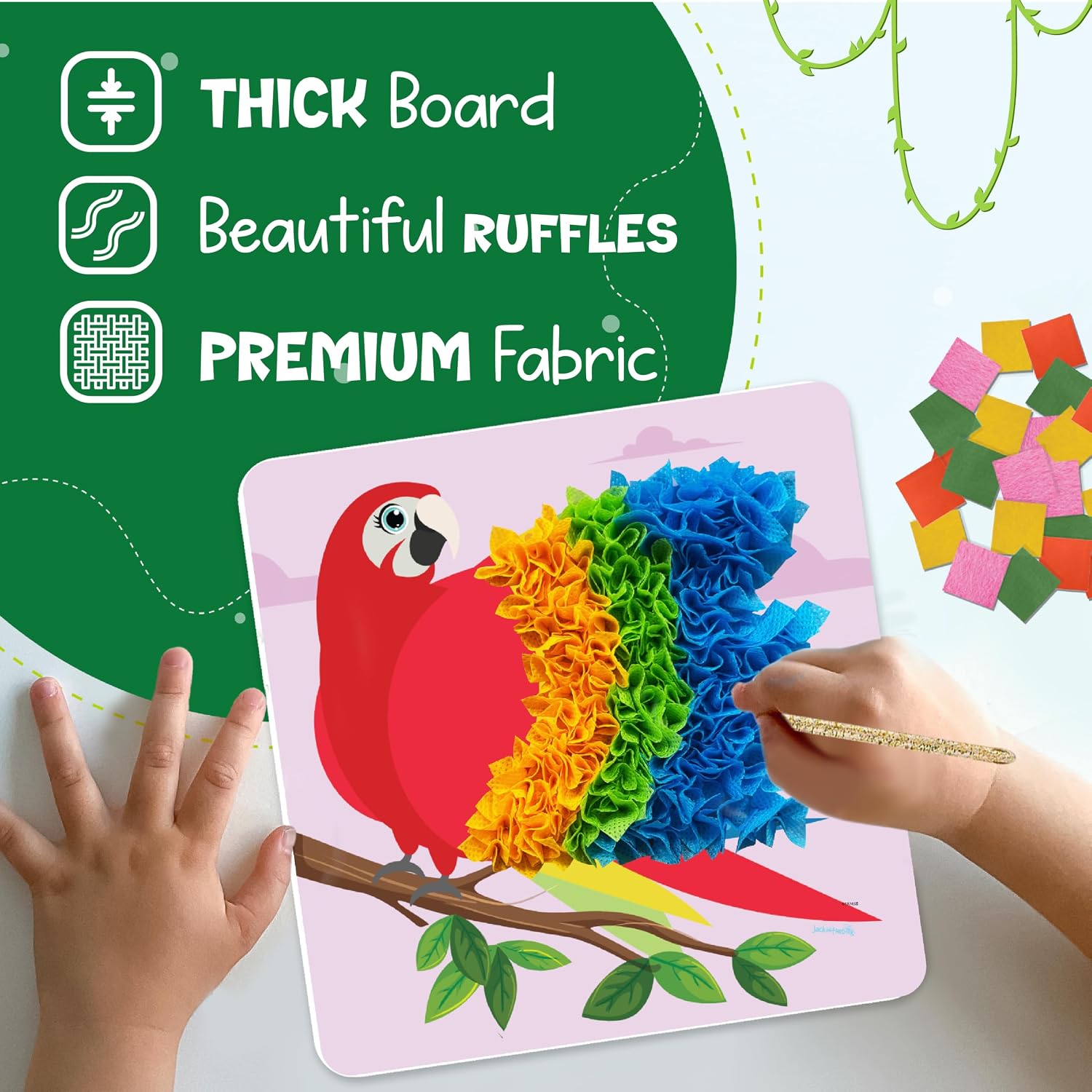 jackinthebox Poke Art Animals Crafts Kits for Kids, Boys & Girls, Ages 4-8
