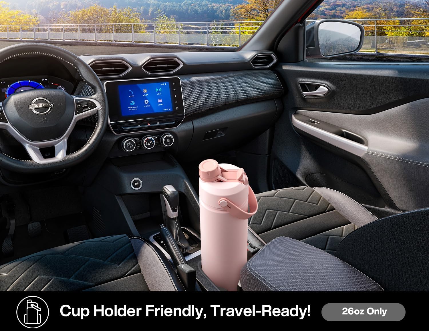 POWCAN 26 oz Insulated Water Bottle with 2-in-1 Straw and Spout Lid, Keep Cold 24H, Leak-Proof, Fits in Car Cup Holder, Stainless Steel Water Bottle for Sports, Travel, Gym, Gift, and School (Queen)