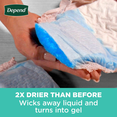 Depend Fresh Protection Adult Incontinence & Postpartum Bladder Leak Underwear for Women, Disposable, Maximum, Large, Blush, 72 Count (2 Packs of 36), Packaging May Vary