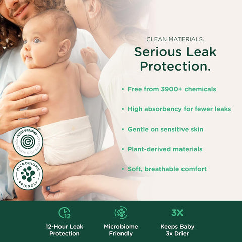 HealthyBaby Non-Toxic Diapers for Sensitive Skin - Size 3, 168 Count