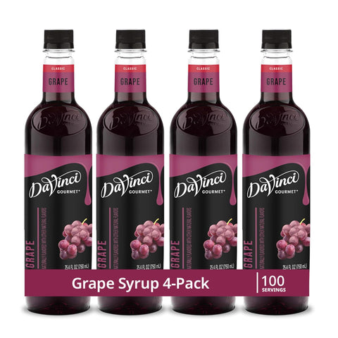 DaVinci Gourmet Grape Syrup, 25.4 Fluid Ounces (Pack of 4)