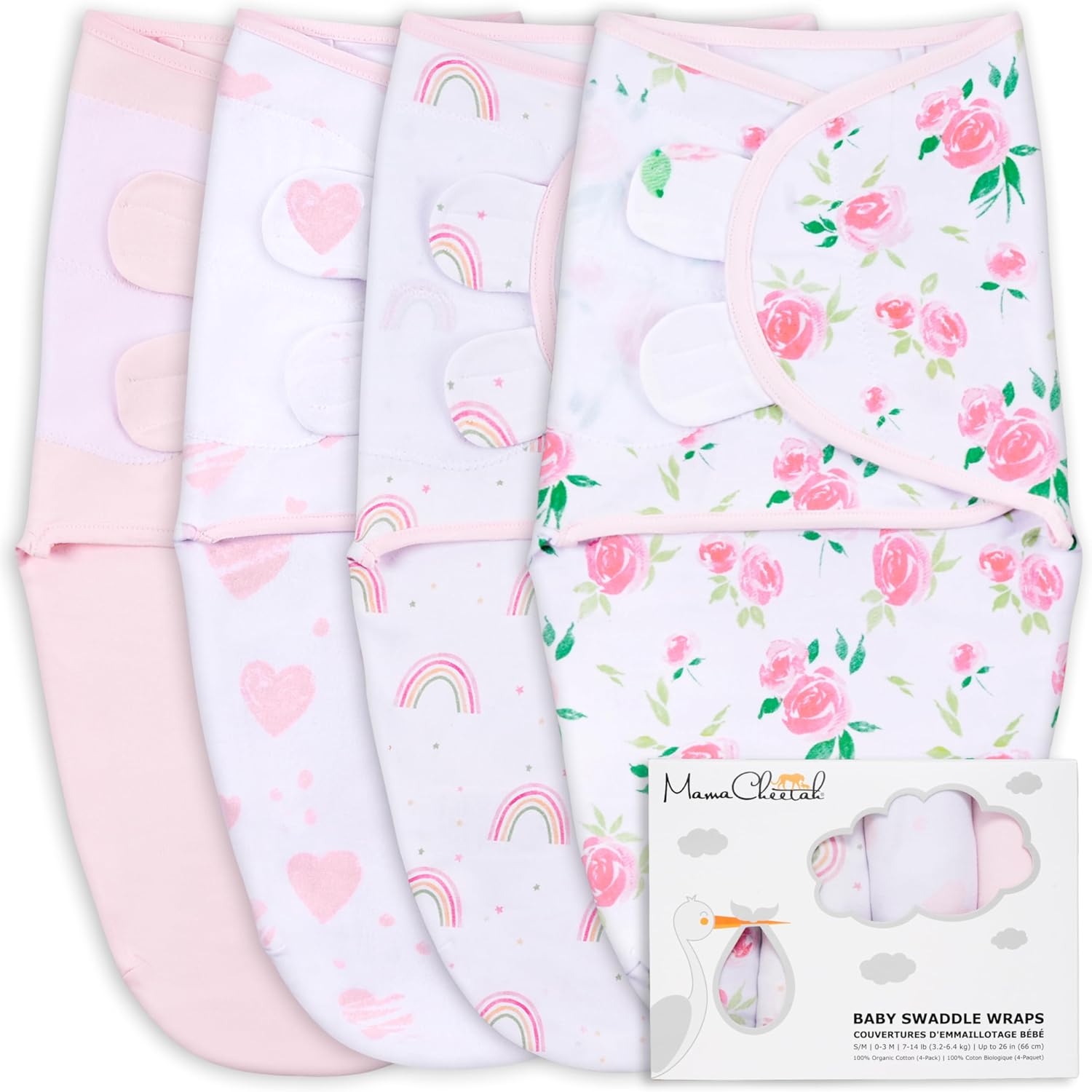 Organic Cotton Baby Swaddle Blanket, Newborn Swaddle Sack, Swaddler 7-14 lb