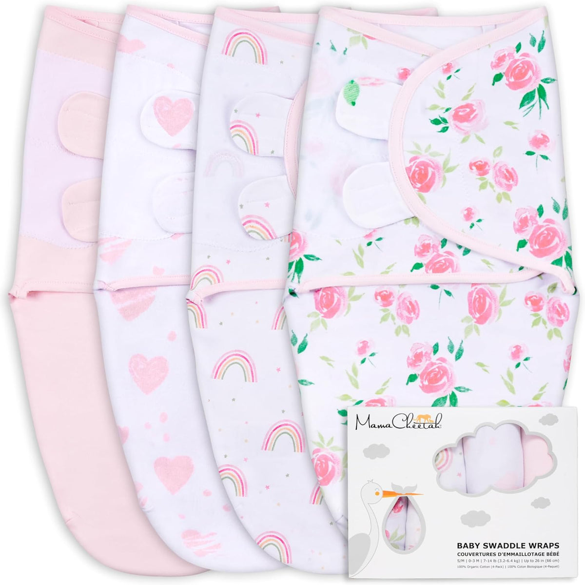 Organic Cotton Baby Swaddle Blanket, Newborn Swaddle Sack, Swaddler 7-14 lb