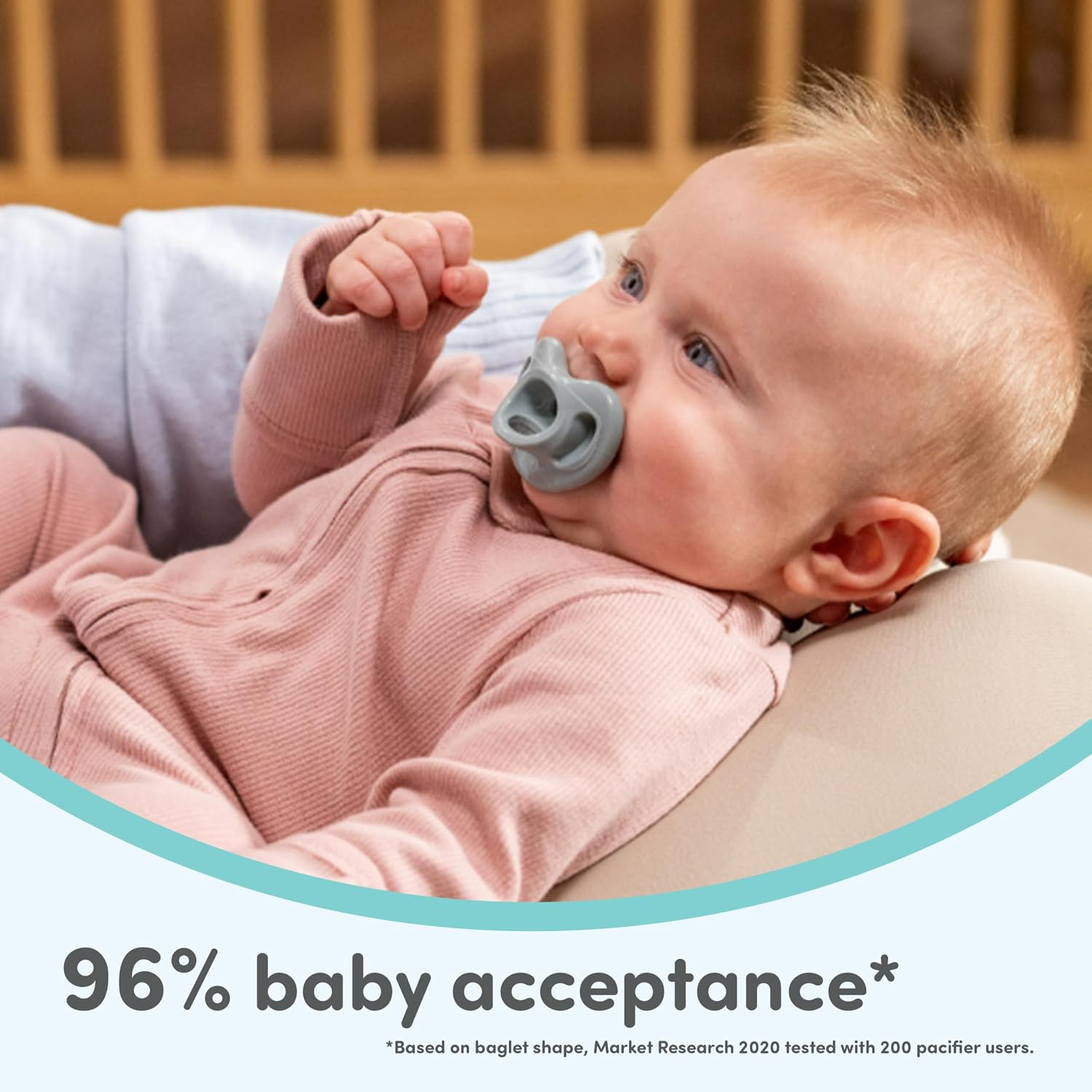 NUK Timeless Comfy Pacifier | 100% Silicone, One-Piece Design | BPA-Free, Gentle on Baby’s Skin | 5-Pack, for 0-6M
