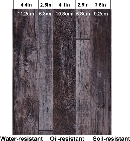 WENMER 17.71" x 590" Grey Wood Peel and Stick Shiplap Self Adhesive Wallpaper - Plank Wallpaper for Countertop, Cabinet, Shelf, Drawer, Wall, Door