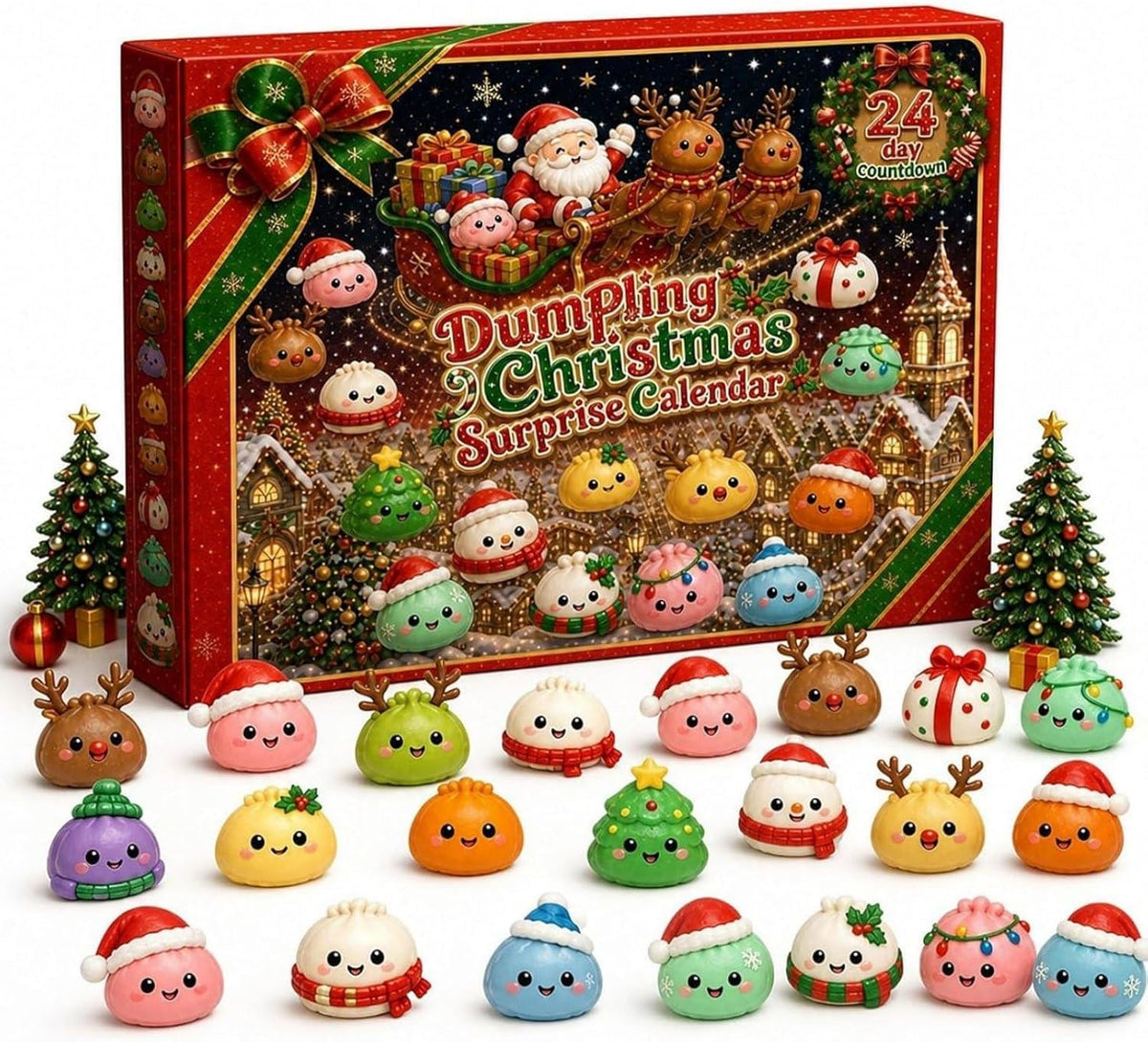 Christmas Squishies Advent Calendar 2026 Xmas Countdown Calendar for Adults