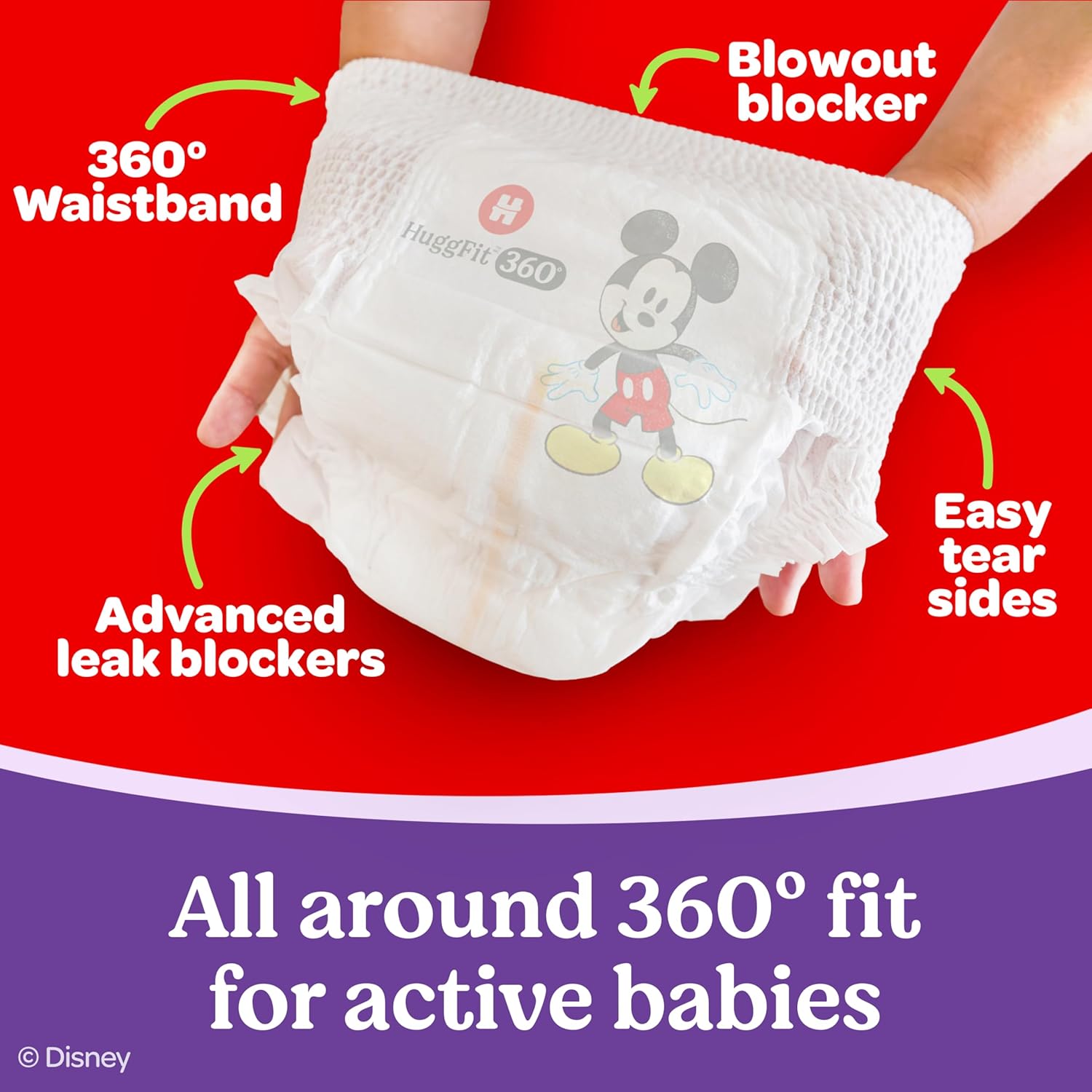 Huggies Little Movers HuggFit 360 Diapers Size 7, 14 Count