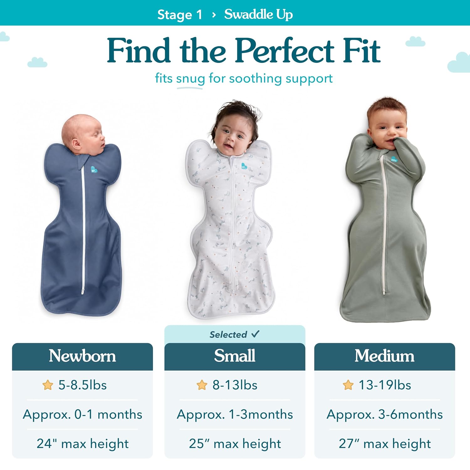 Love to Dream Swaddle Up, Baby Sleep Sack | 1.5 TOG, 8-13 lbs, Olive