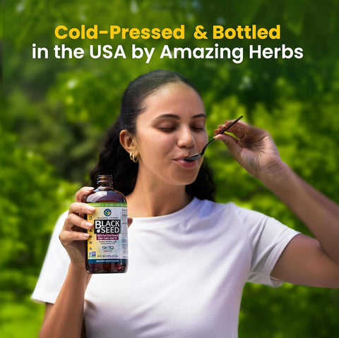 Amazing Herbs Premium Black Seed Oil Liquid - 32 Fl Oz Bottle