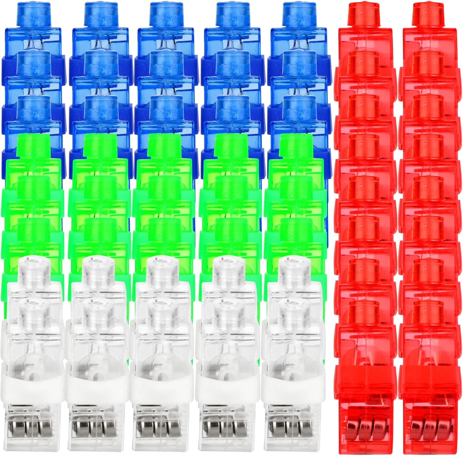 VETE 60Pcs LED Finger Lights Flashlights for Kids Glow Party Favors Birthday Christmas Halloween Supplies