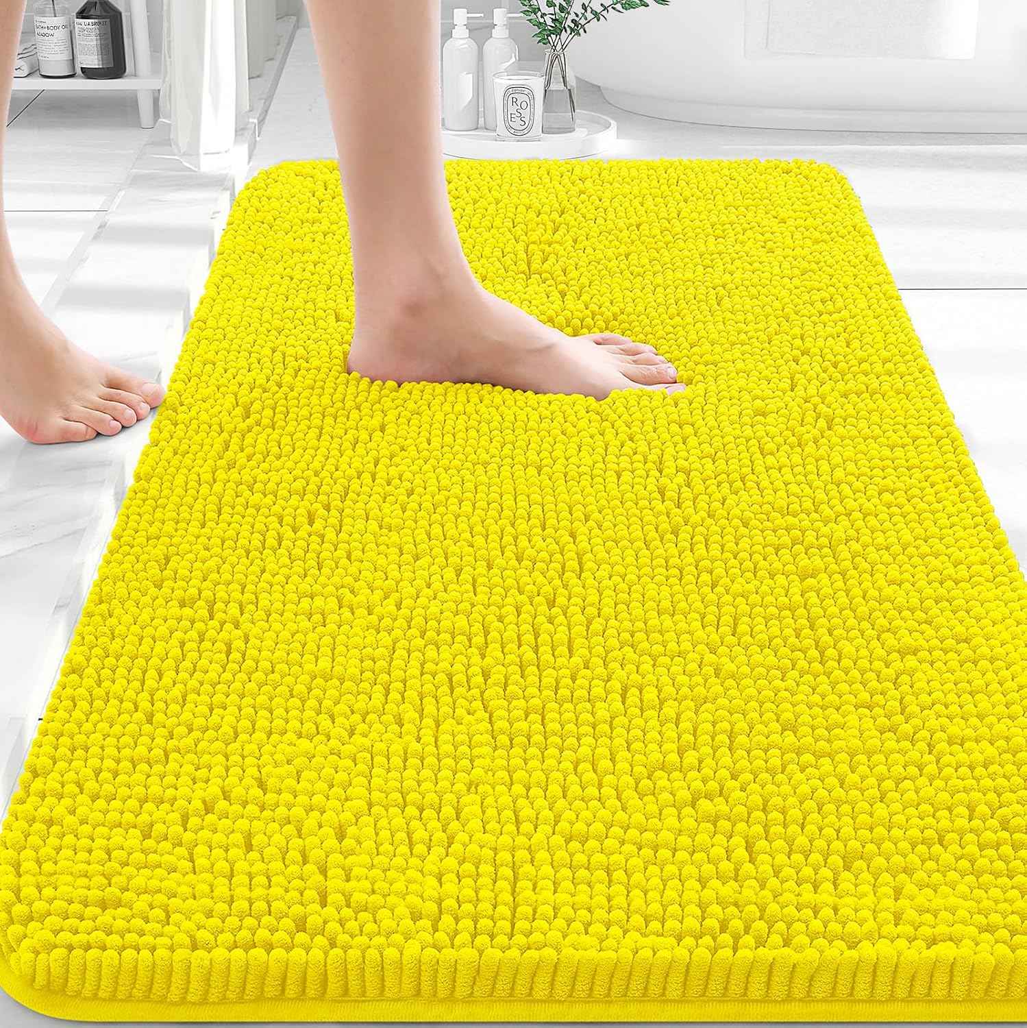 OLANLY Bathroom Rugs 30x20, Extra Soft Absorbent Chenille Bath Rugs